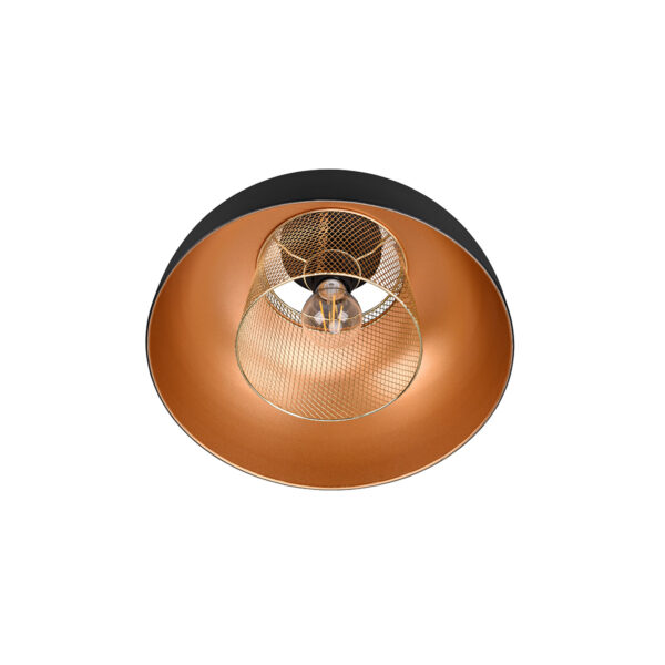 PUNCH PL Φωτιστικό οροφής πλαφονιέρα μαύρο-χρυσό ∅35cm R60811032 TRIO LIGHTHING