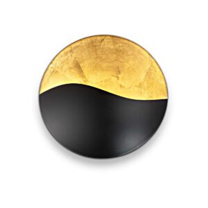 SUNRISE AP4 Φωτιστικό επιτοίχιο απλίκα μεταλλική μαύρο με φύλλο χρυσού ∅35cm 133300 IDEAL LUX